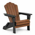 Silla Adirondack de Madera y Plástico Reciclado Marrón/Negro